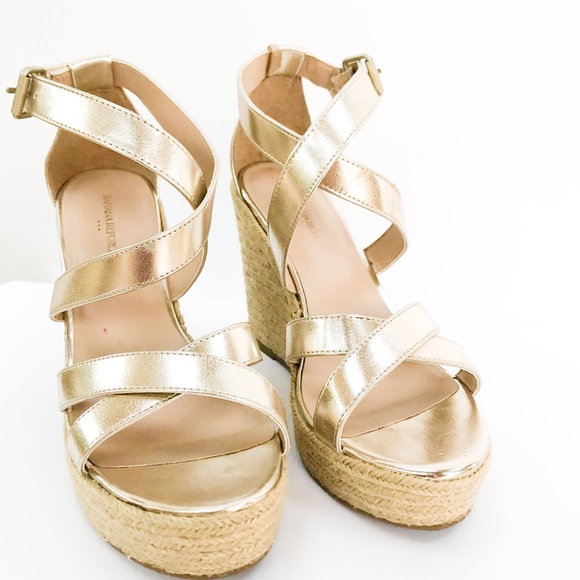 Banana Republic Shoes - Metallic Espadrille Wedges